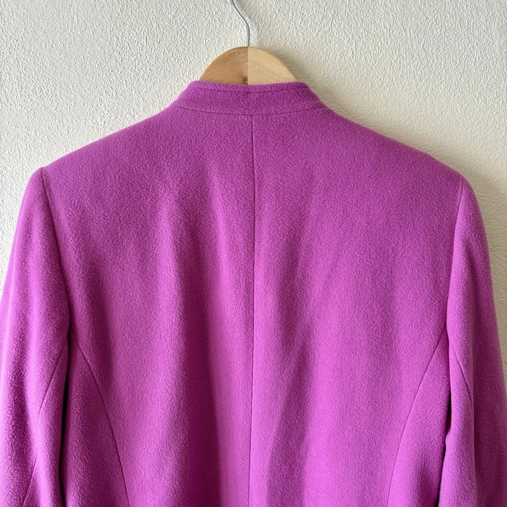 LOUBEN Jacket Women's 12 Fuchsia Pink Wool Cashmere Blend Lined Full Zip‎ Canada